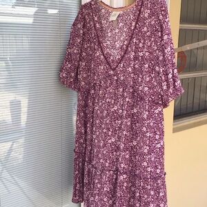 Knox Rose Purple Floral Mini Dress